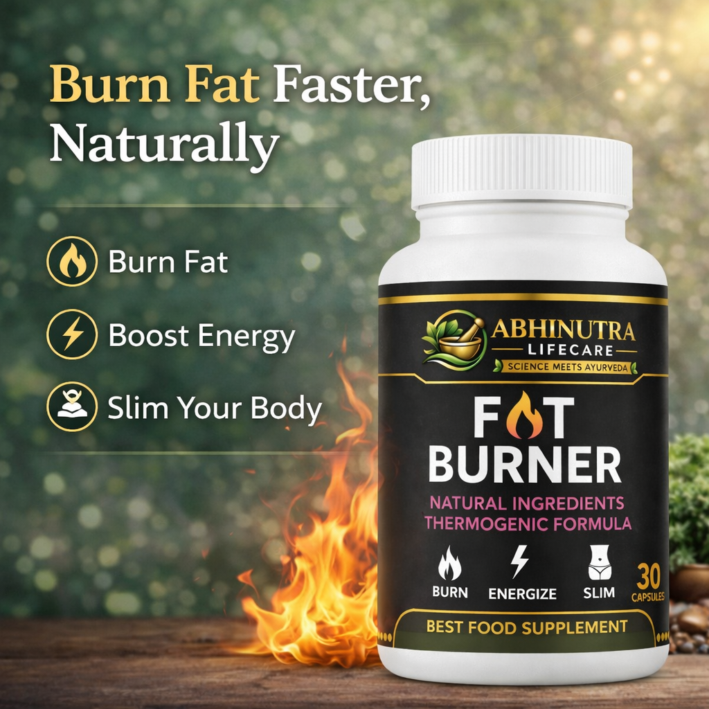 🔥 FAT BURNER – Natural Thermogenic Weight Loss Capsules | Boost Energy & Burn Stubborn Fat