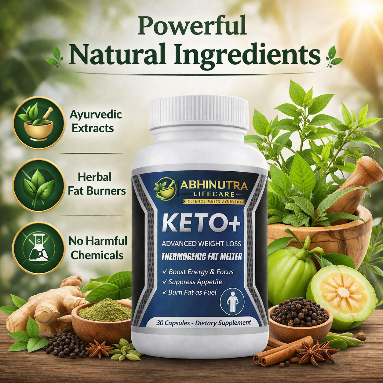 KETO+ Advanced Weight Loss Capsules | Thermogenic Fat Burner | Energy & Appetite Control