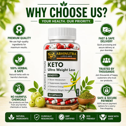 🛒 KETO Ultra Weight Loss Capsules – Advanced Fat Burn Formula